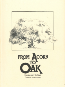 From Acorn To Oak: Montgomery College 40th Anniversary book cover
