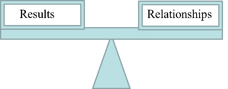 A scale balancing Results and Relationships