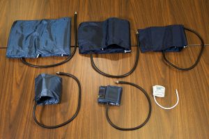 The different blood pressure cuff sizes