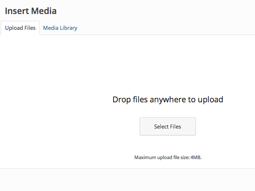 File upload interface